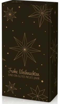 Präsentkarton Natura Weihnachtssterne für 2 Flaschen