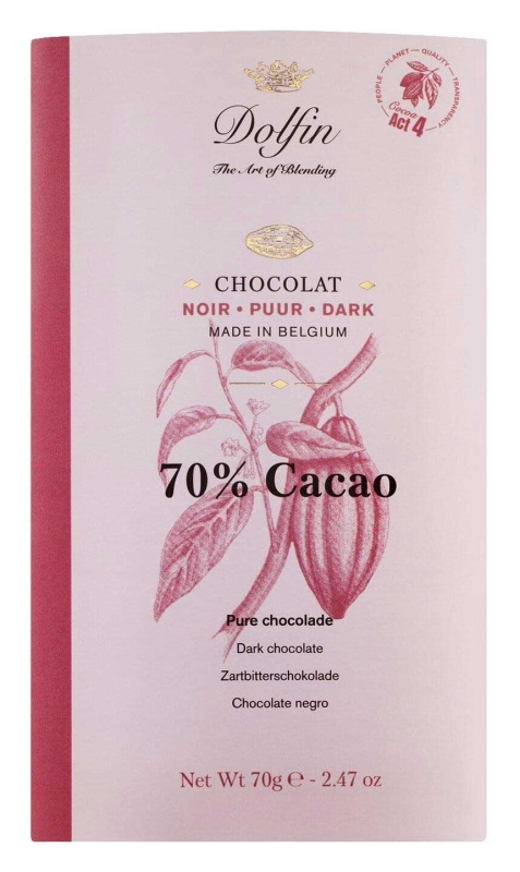 Dolfin - Edelbitterschokolade 70% Kakaoanteil - 70gr.